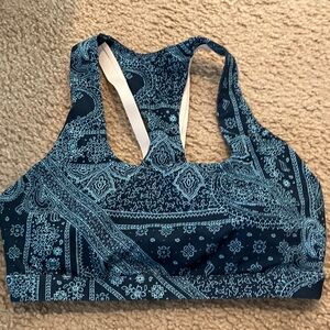 Fabletics Navy Bandana Print Kessler Sports Bra